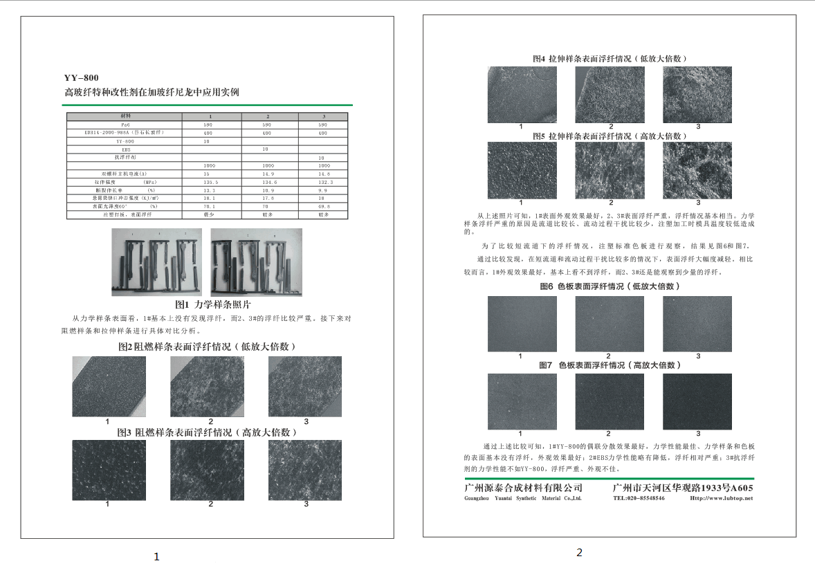 <b>YY-800高玻纤特种改性剂在加纤尼龙中的应用实例</b>